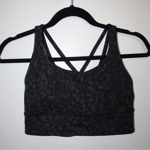 Lululemon Energy Bra Long Line - Med Support, Wild Thing Camo Deep Coal Multi